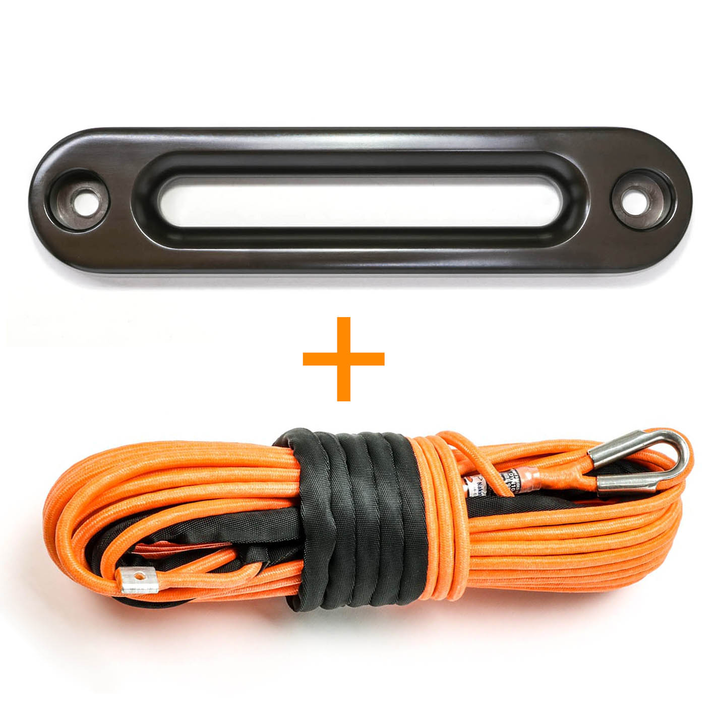 Plastic winch cable, orange, incl. winch window