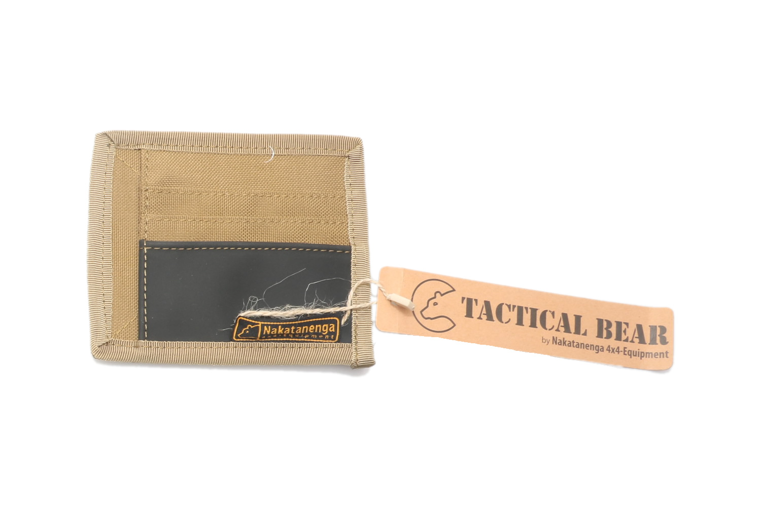 Nakatanenga Tactical Bear tan canvas card wallet