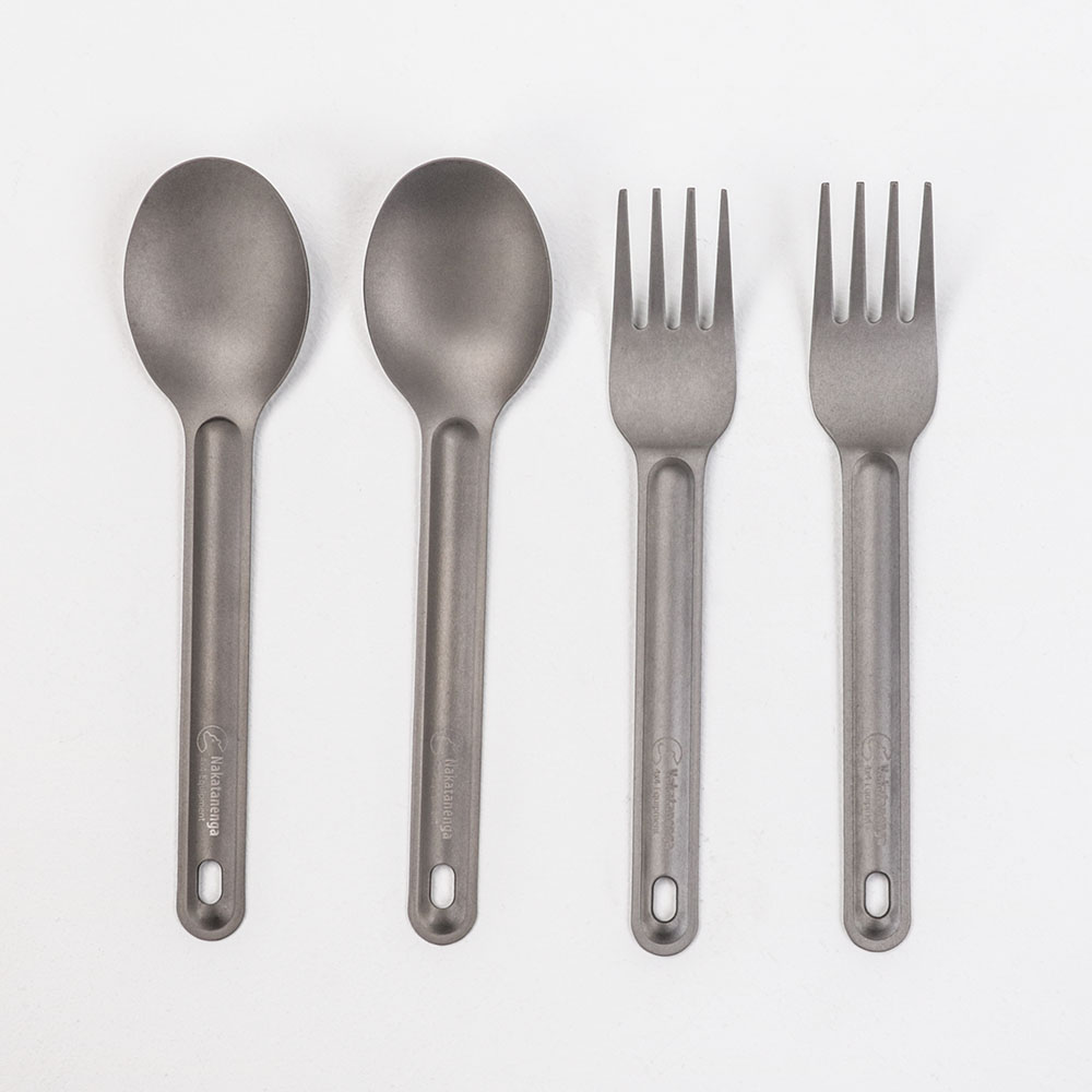 Titanium camping cutlery