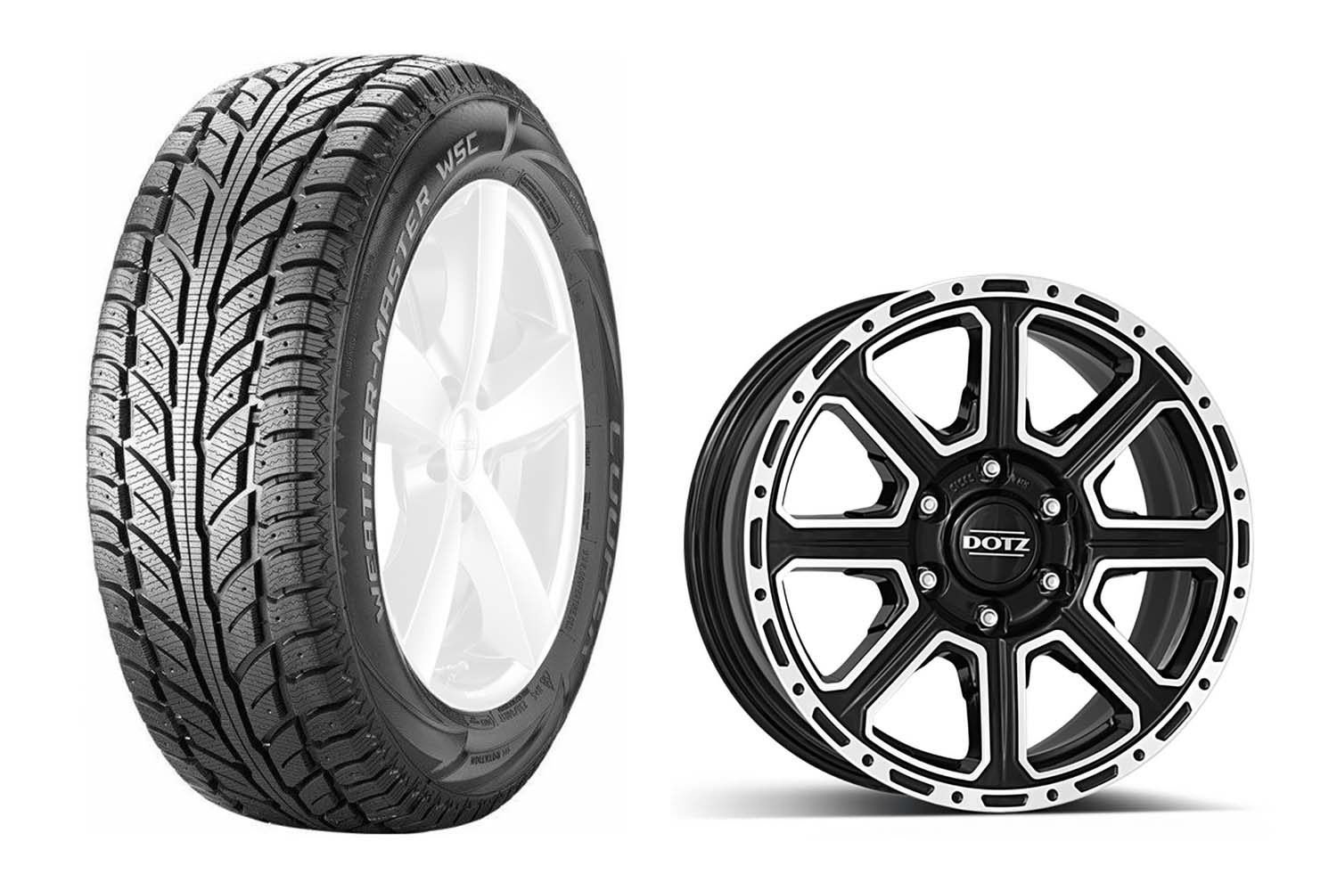 Cooper Weathermaster WSC 265/65R18 on aluminium rim Dotz Kalahari Dark 8x18" ET30