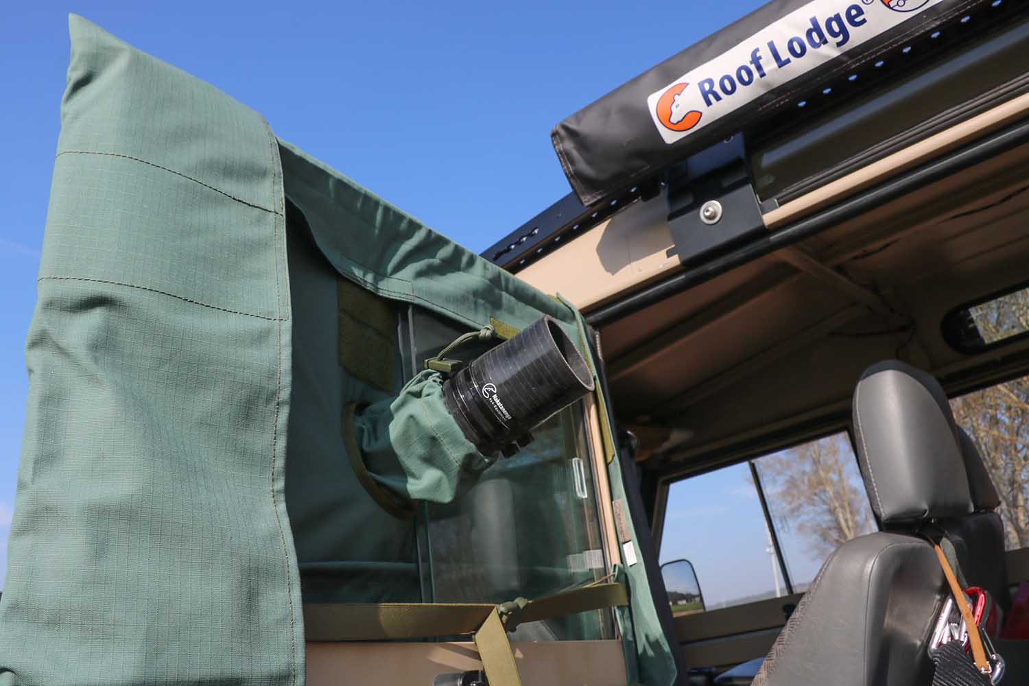 Zeltstoff-Warmluftdurchführung