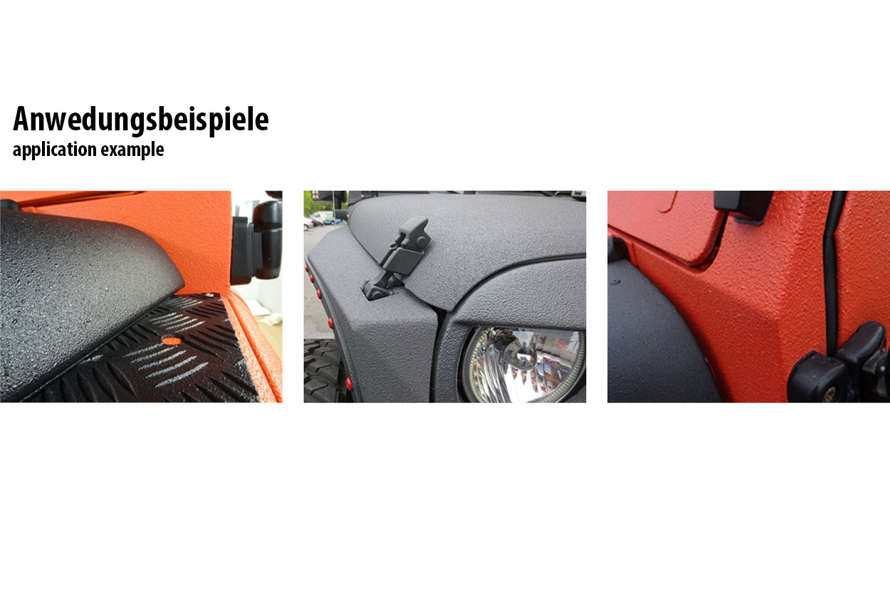 Raptor Beschichtung, Anwendungsbeispiele