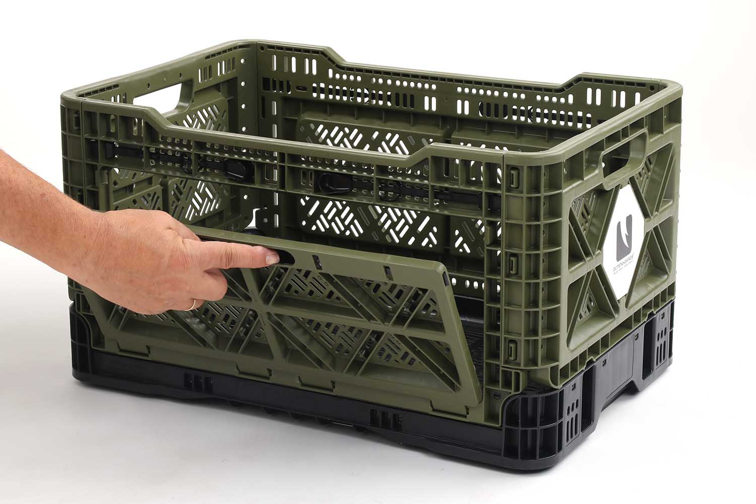 Box zum Klappen, oliv, 48l