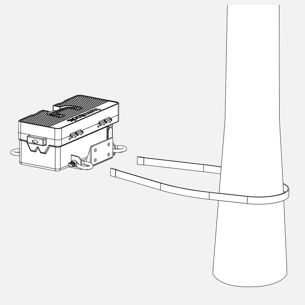 Winch box, mobile recovery with attachment to the tree
