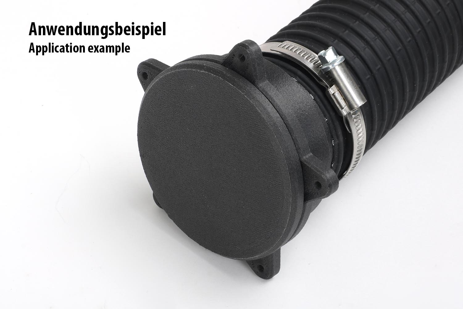 Anwendungsbeispiel, Abdeckung für Einbauflansch