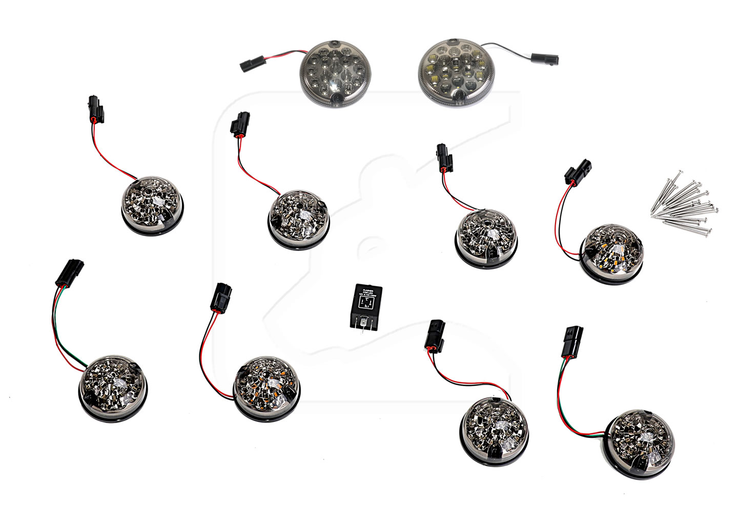LED signal lamps for Land Rover Defender, smoke grey