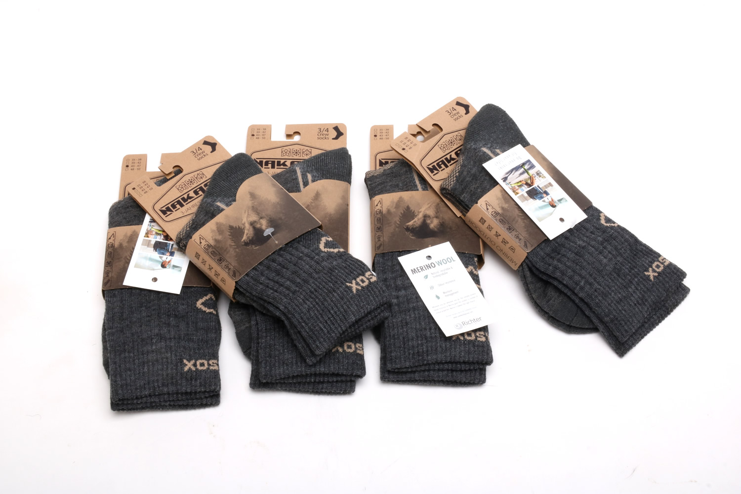 NAKASOX Nakatanenga Merino 3-Jahreszeiten Outdoor-Socken