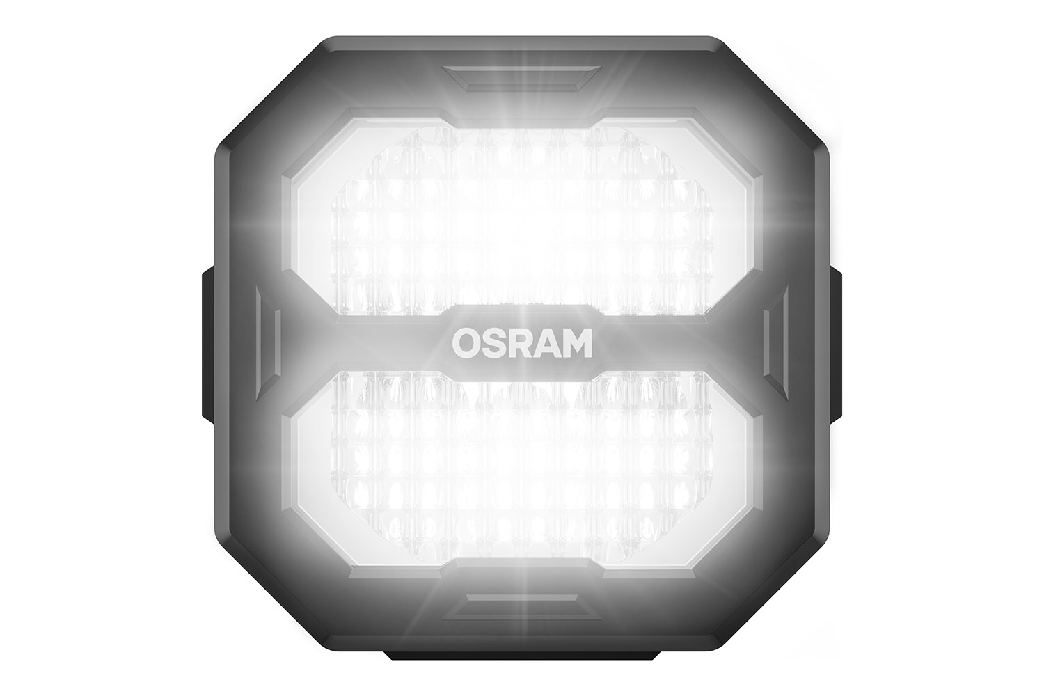 OSRAM LEDriving Cube PX3500 Wide, front view, illuminated