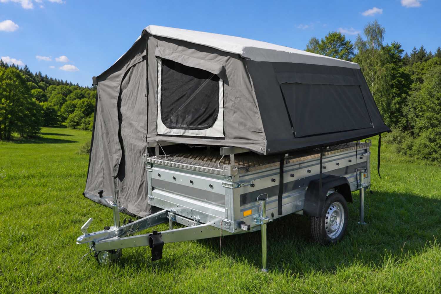 Zelt für Camping auf Anhänger