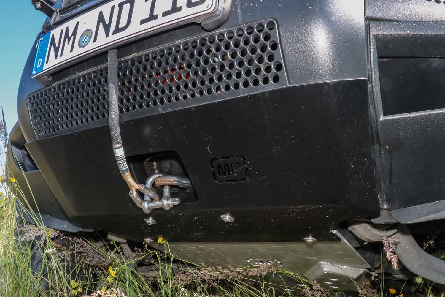 Unterfahrschutz, Aluminium, teils gepulvert, für New Defender