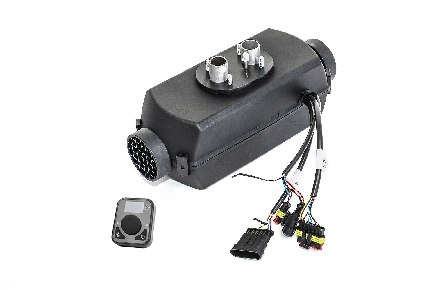AUTOTERM Air 2D (Planar 2D) auxiliary heater with Mini Control Panel featuring a rotary control and digital display