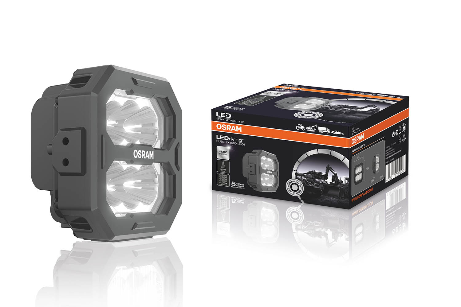 OSRAM LEDriving Cube, PX4500, Spot Beam