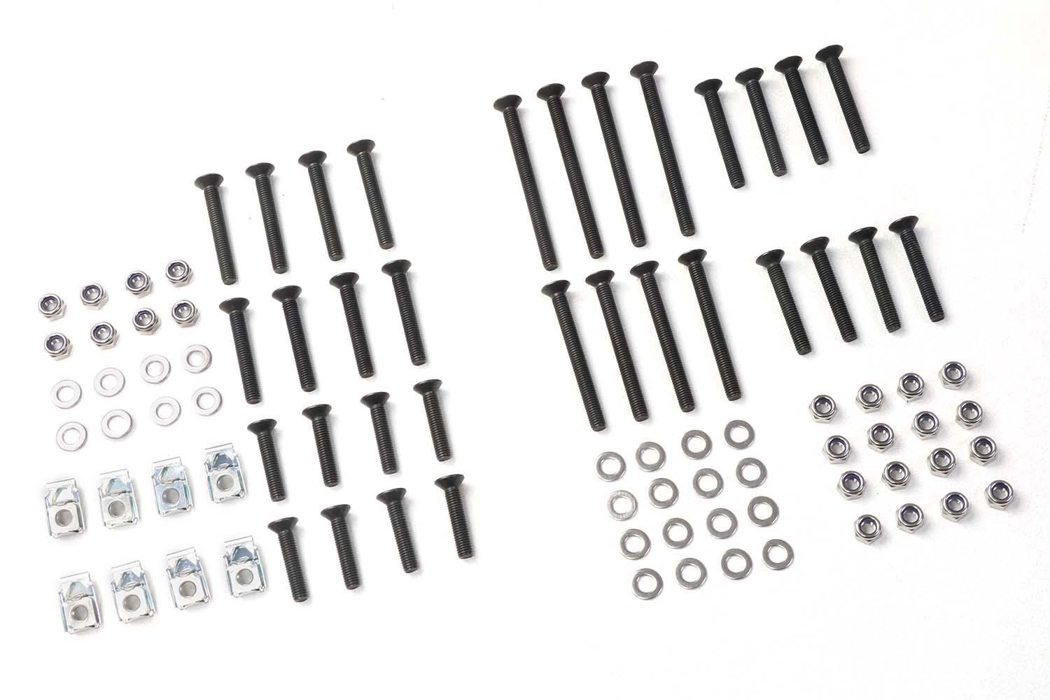 Defender door hinge assembly kit, stainless steel (black) for 4-door