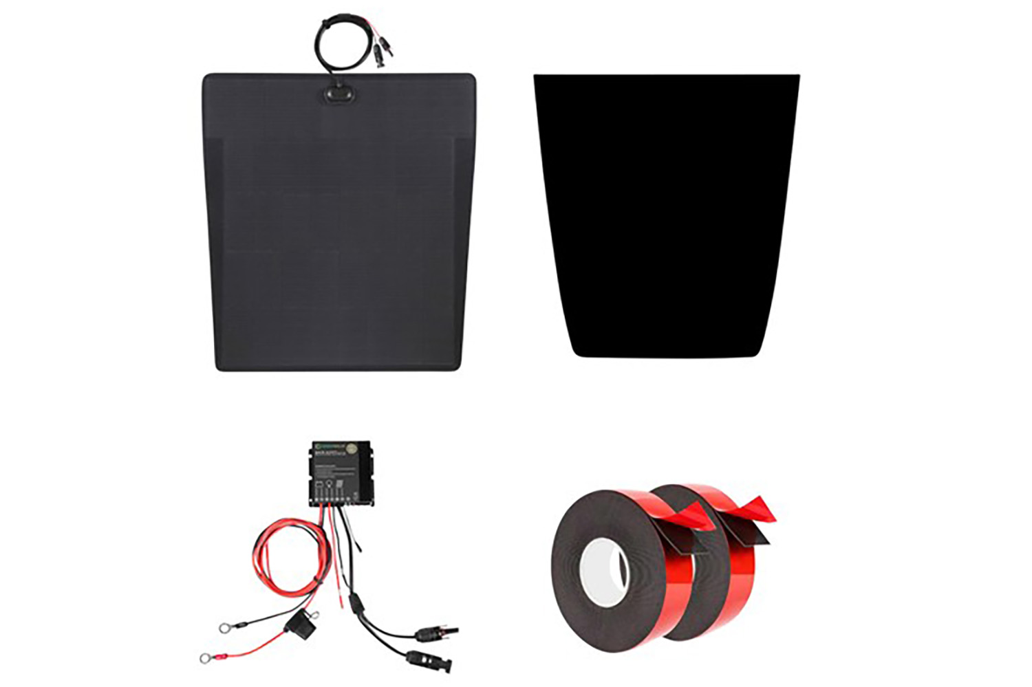 70 W Solarpanel-Set für Motorhaube des Land Rover Defender mit Laderegler und Montagematerial
