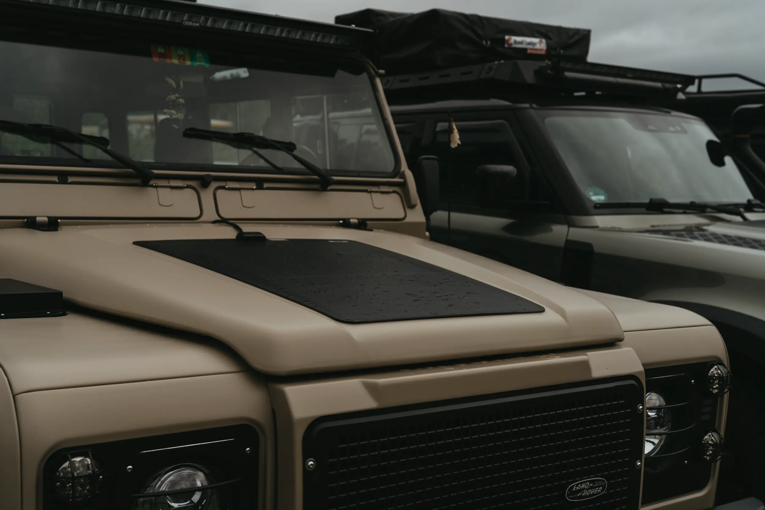 Solarpanel-Td5-Motorhaube