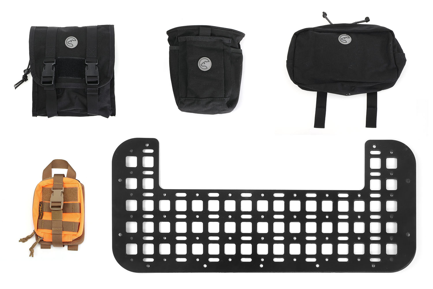 Tailgate Organizer Hardbase inkl. MOLLE-Taschen-Set und Erste Hilfe Tasche