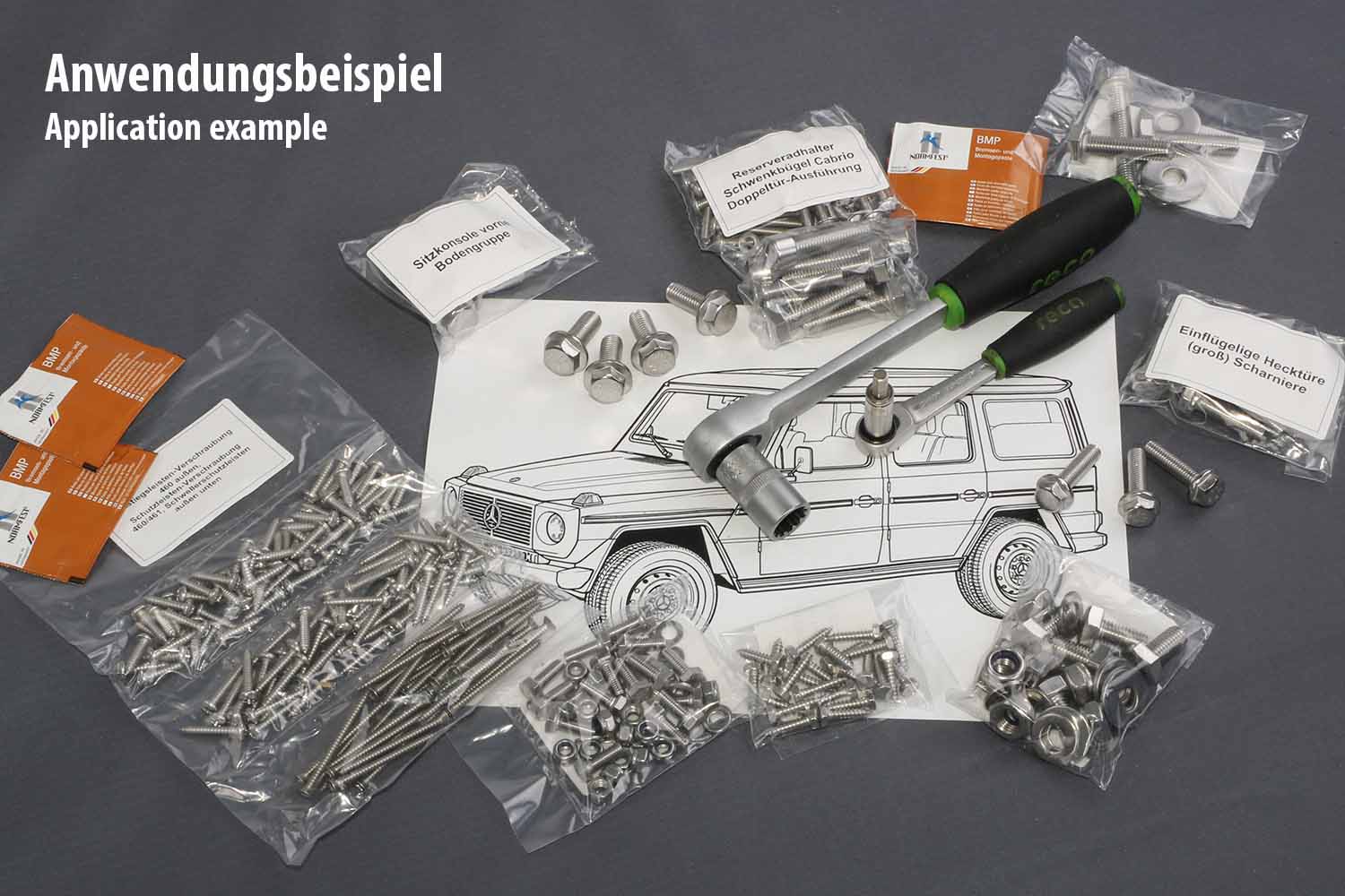 Edelstahlschrauben-Set für Mercedes Benz G-Klasse