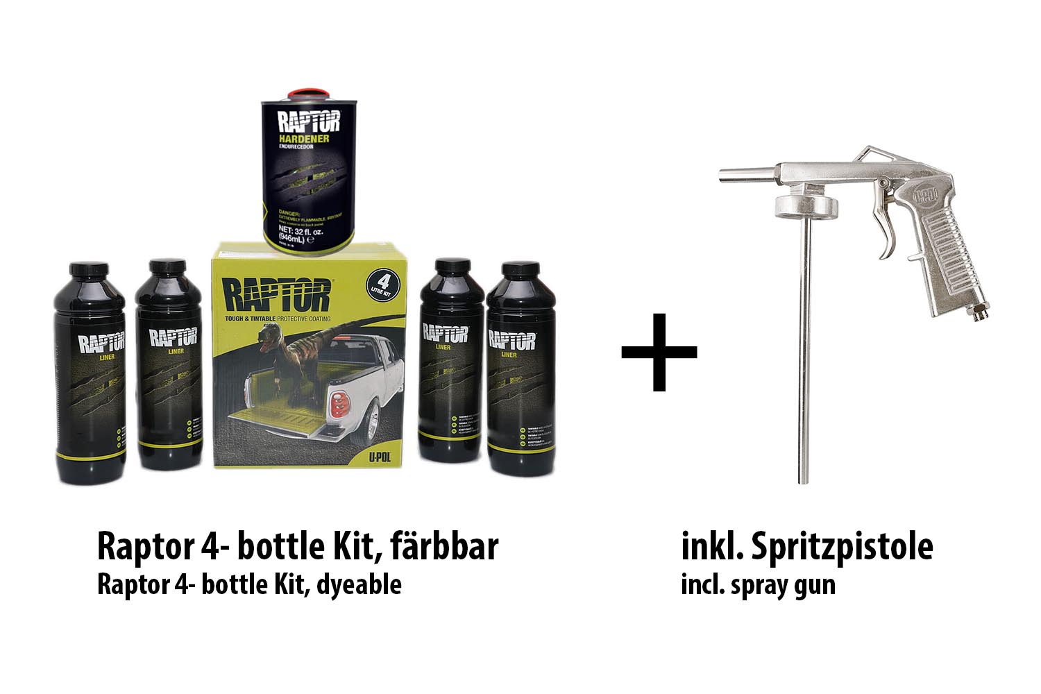 Raptor 4-bottle Kit incl. spray gun