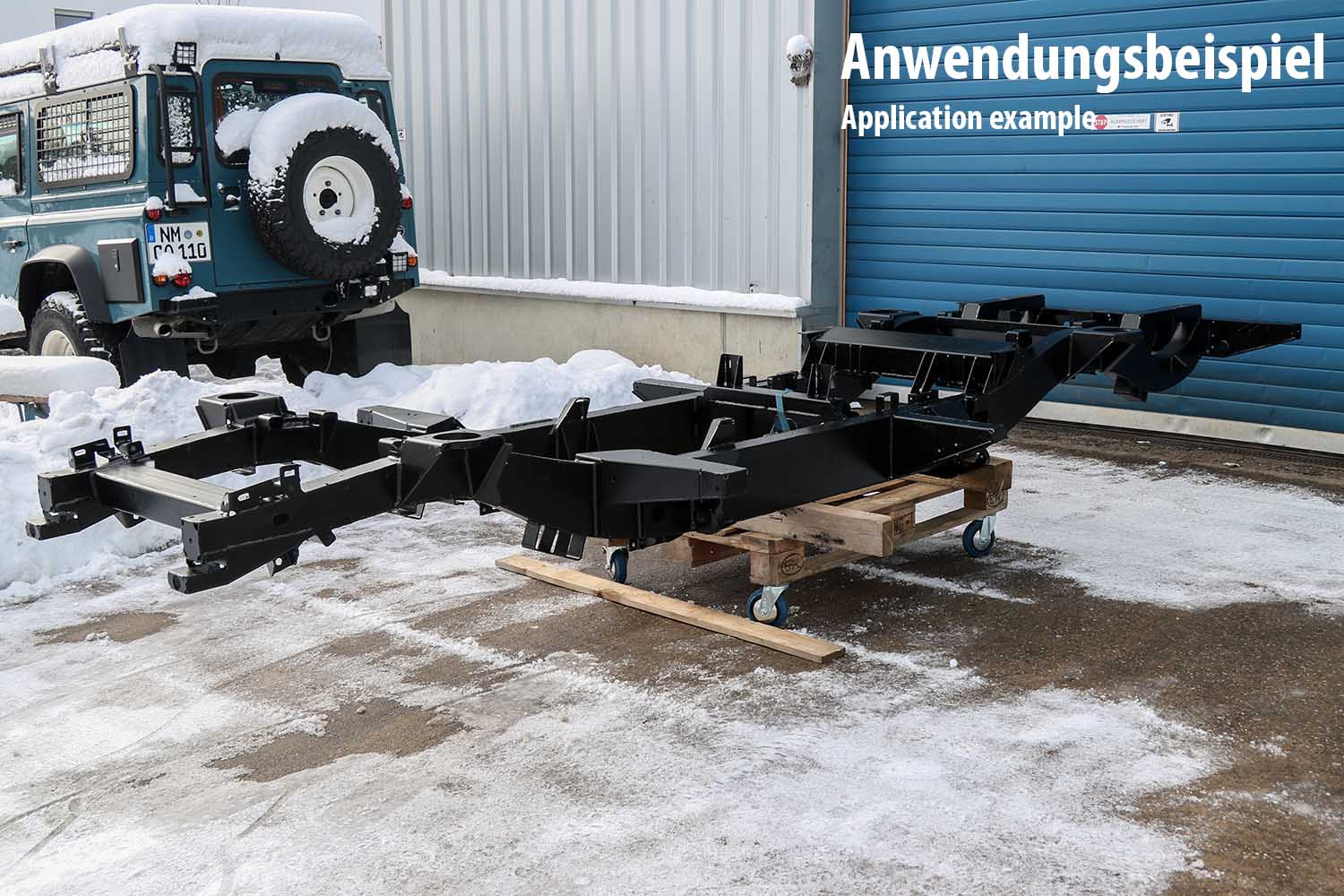 Galvanised frame black powder-coated