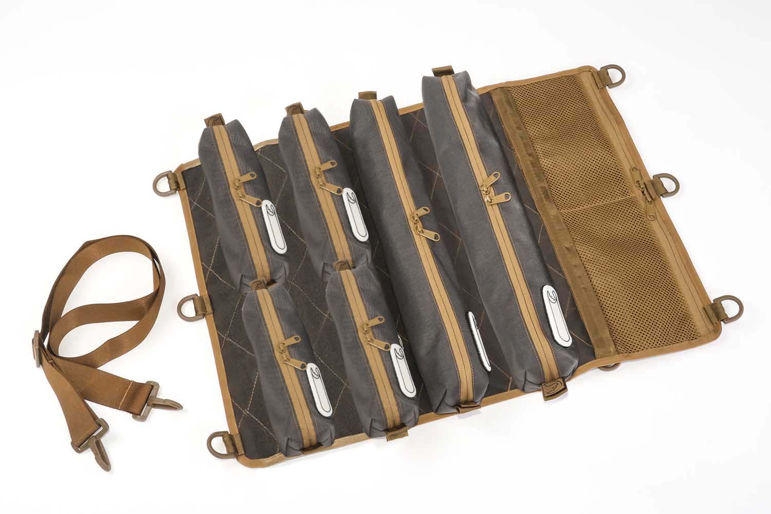 Rolltasche, Set 5, Basisplatte M, 4 Kletttaschen S, 2 Kletttaschen M