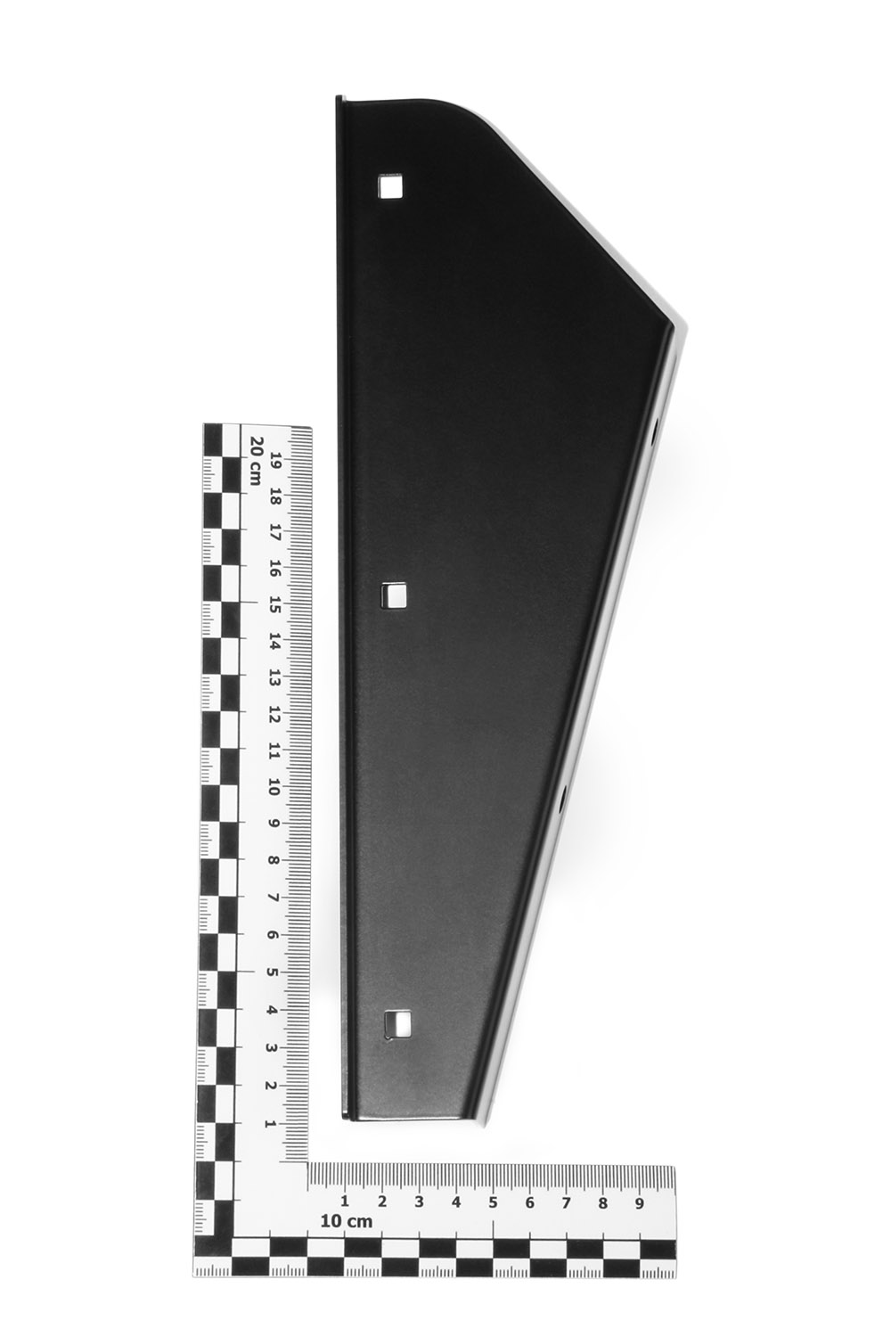 Spritzlappenhalter Vorderachse Land Rover Defedner 90, 110, 130, schwarz pulverbeschichtet, Maße