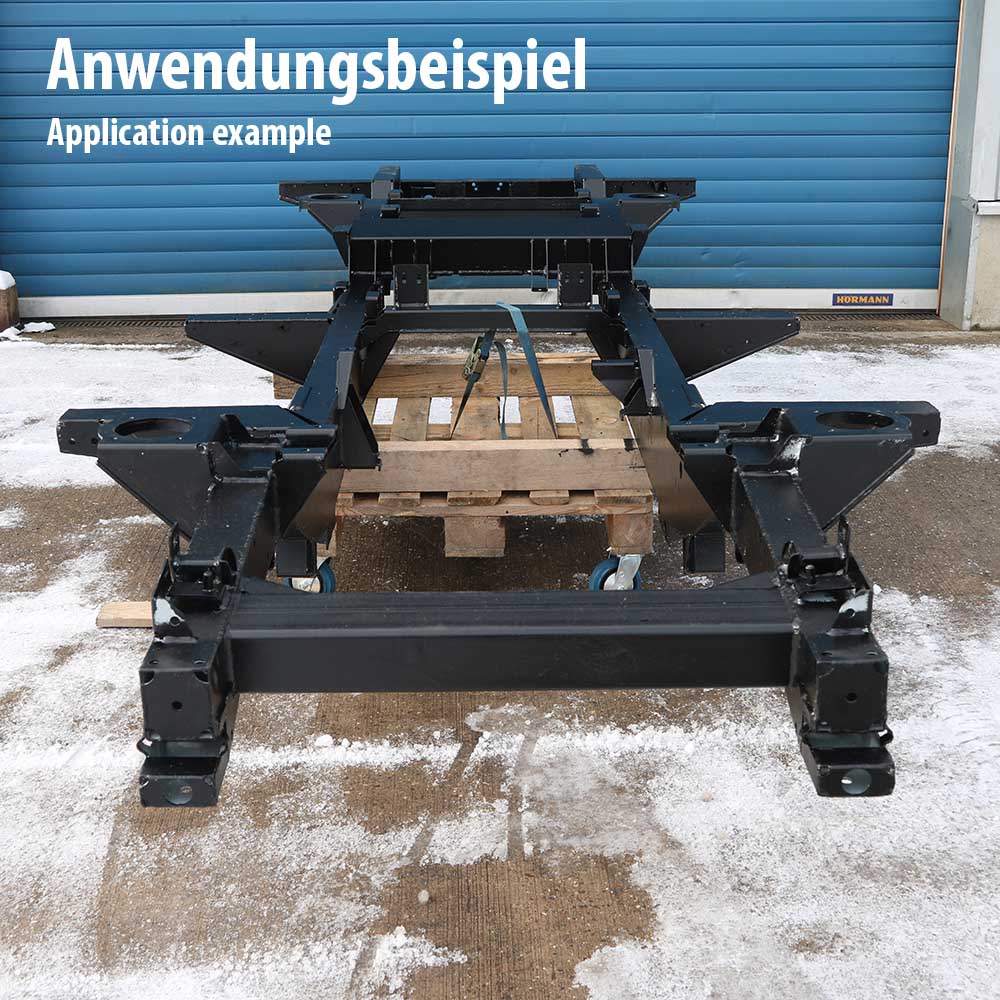Galvanised frame black powder-coated