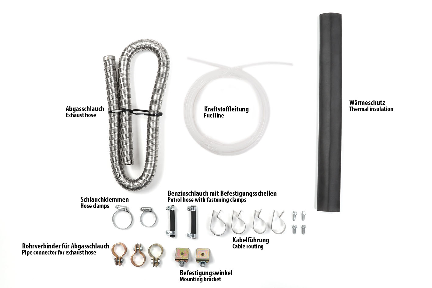 Wear kit with tank extraction and exhaust pipe for Autoterm Air 2D / 4D