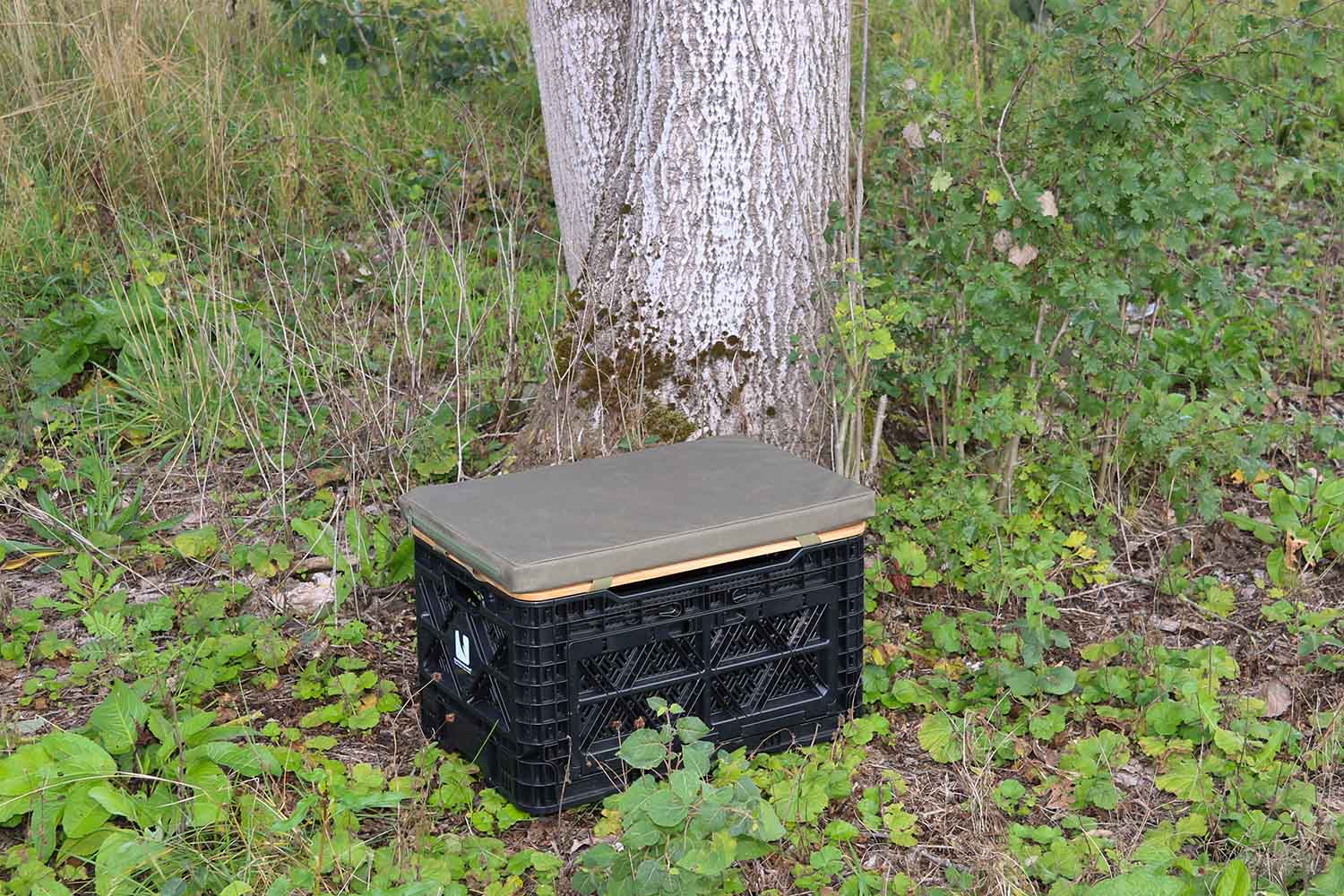 Sitzauflage in oliv, für Faltbox von Outstandards