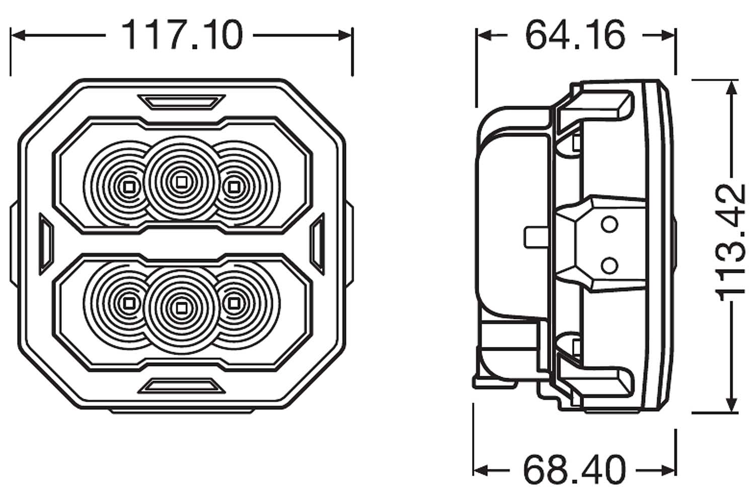Dimensions, Spotlight from OSRAM, PX3500 Spot