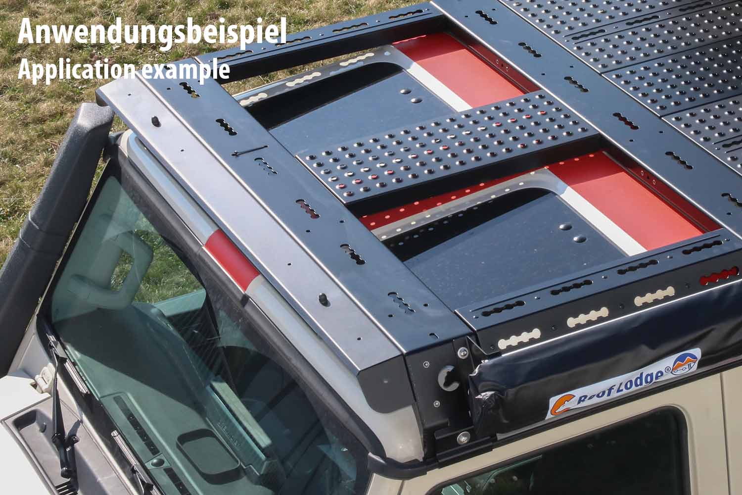 Dachträger für INEOS Greandier Quatermaster, mit Aussparung für Safarifenster