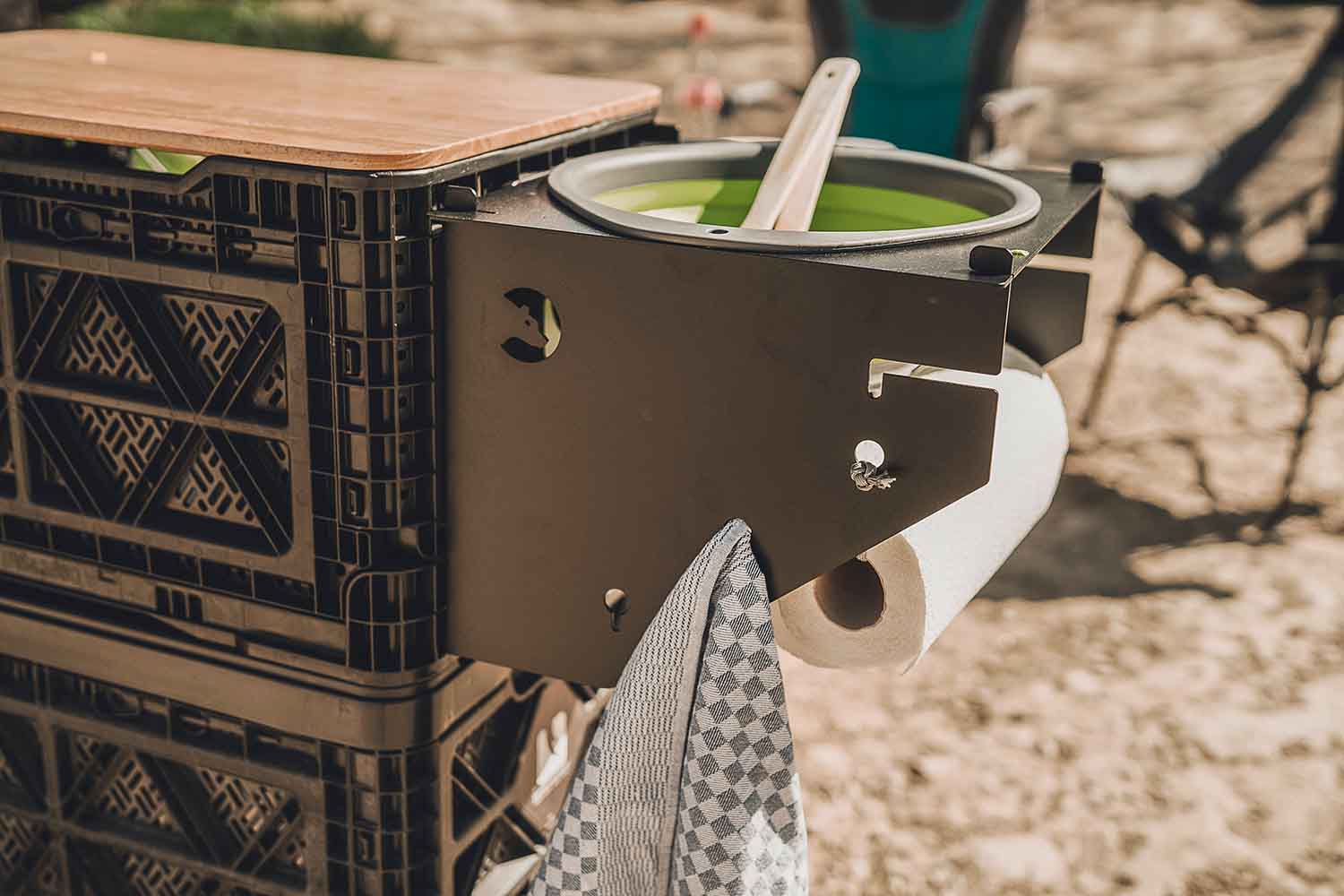 Transformer box as an outdoor kitchen