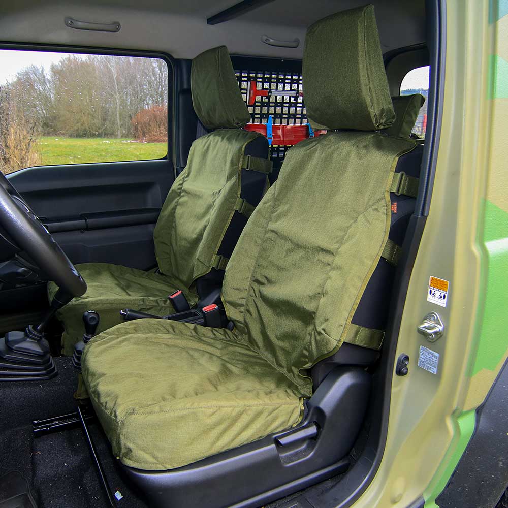 Anwendungsbeispiel, Sitzbezug für Suzuki Jimny 2, oliv