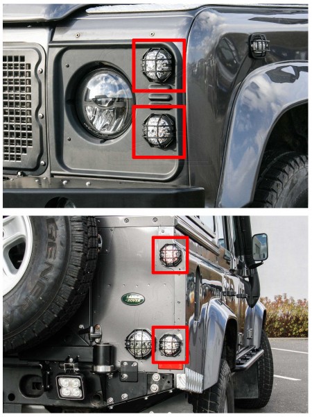 Application example, protective grille for turn signal/brake/parking light