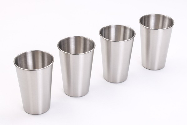 Stainless steel mug set of 4