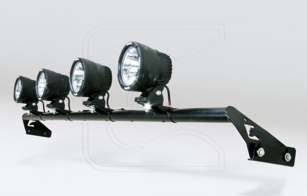 Nakatanenga Lampenbügel für Land Rover Defender mit 4 LED Fernscheinwerfern rund
