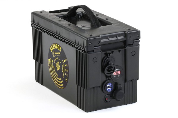 Akkubox schwarz, mit LiFePo oder AGM Batterie