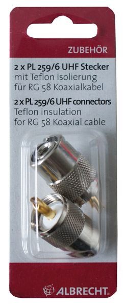PL 259-6 plug, Alan PL259/6 plug, for RG58 coaxial cable