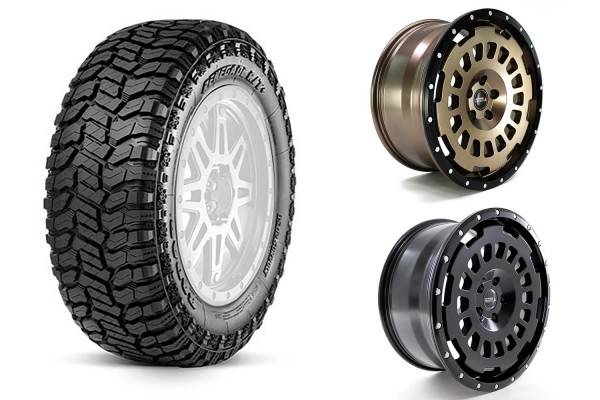 Complete wheel set for New Defender, Radar Renegade R/T+ on alloy rim Twin Monotube Project