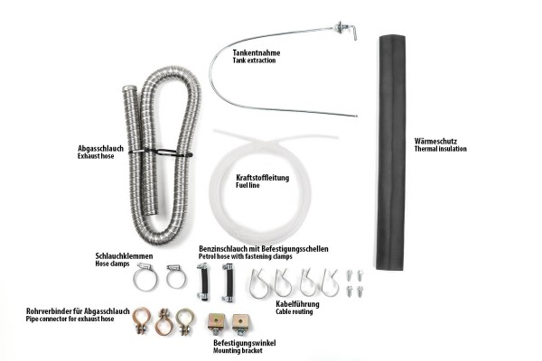 Wear kit with tank extraction and exhaust pipe for Autoterm Air 2D / 4D