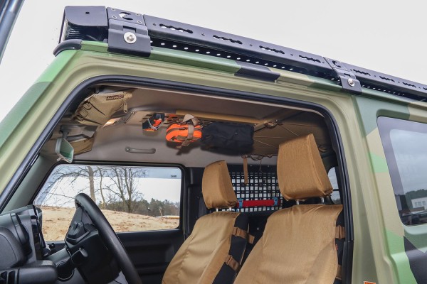 Storage console, with MOLLE system, for Szuki Jimny, various colours
