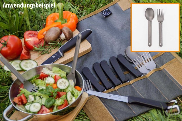Titan camping cutlery fork and spoon