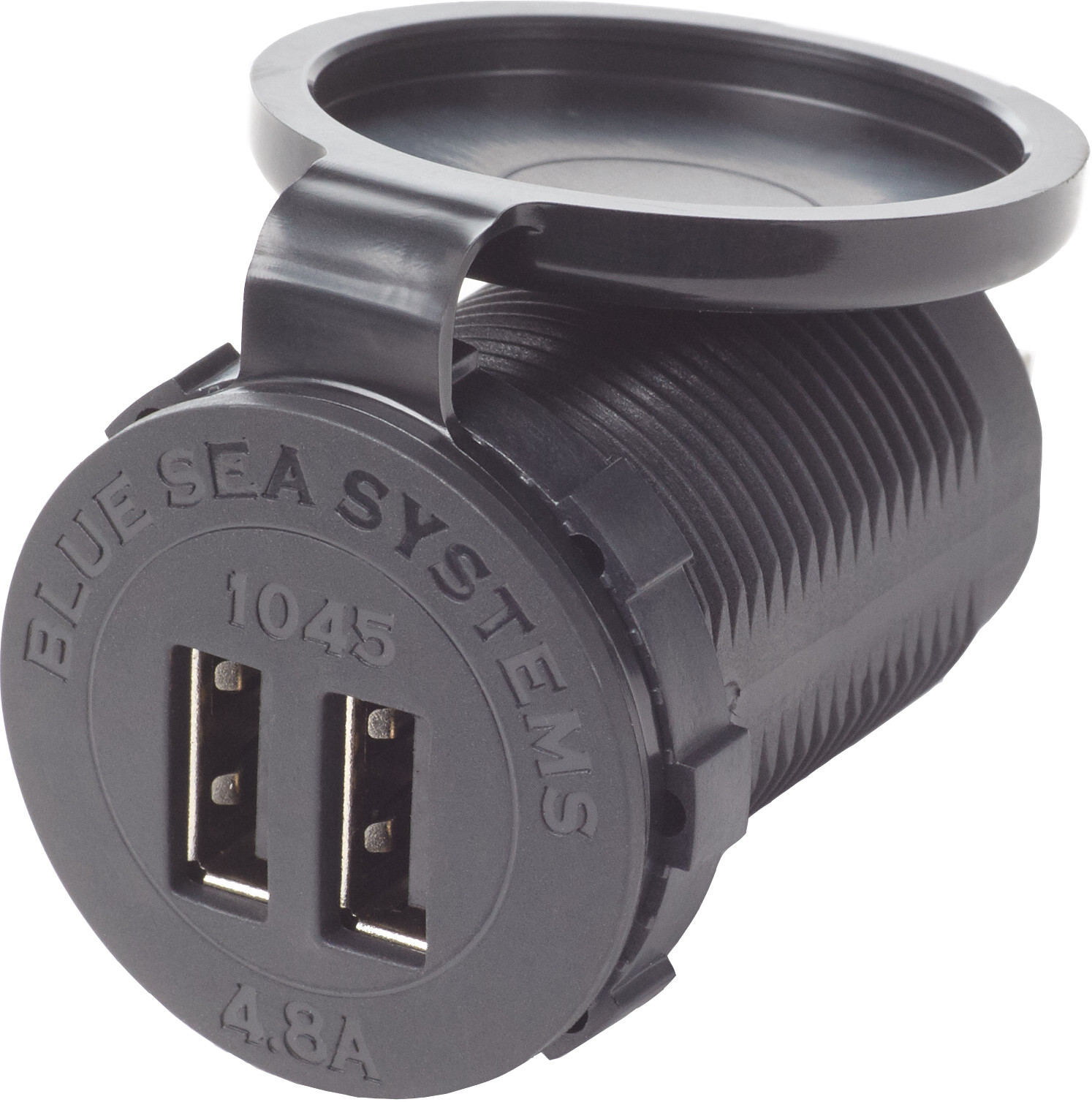 ▷ BlueSea Dual USB Einbau-Steckdose 4.8A (rund) - hier erhältlich