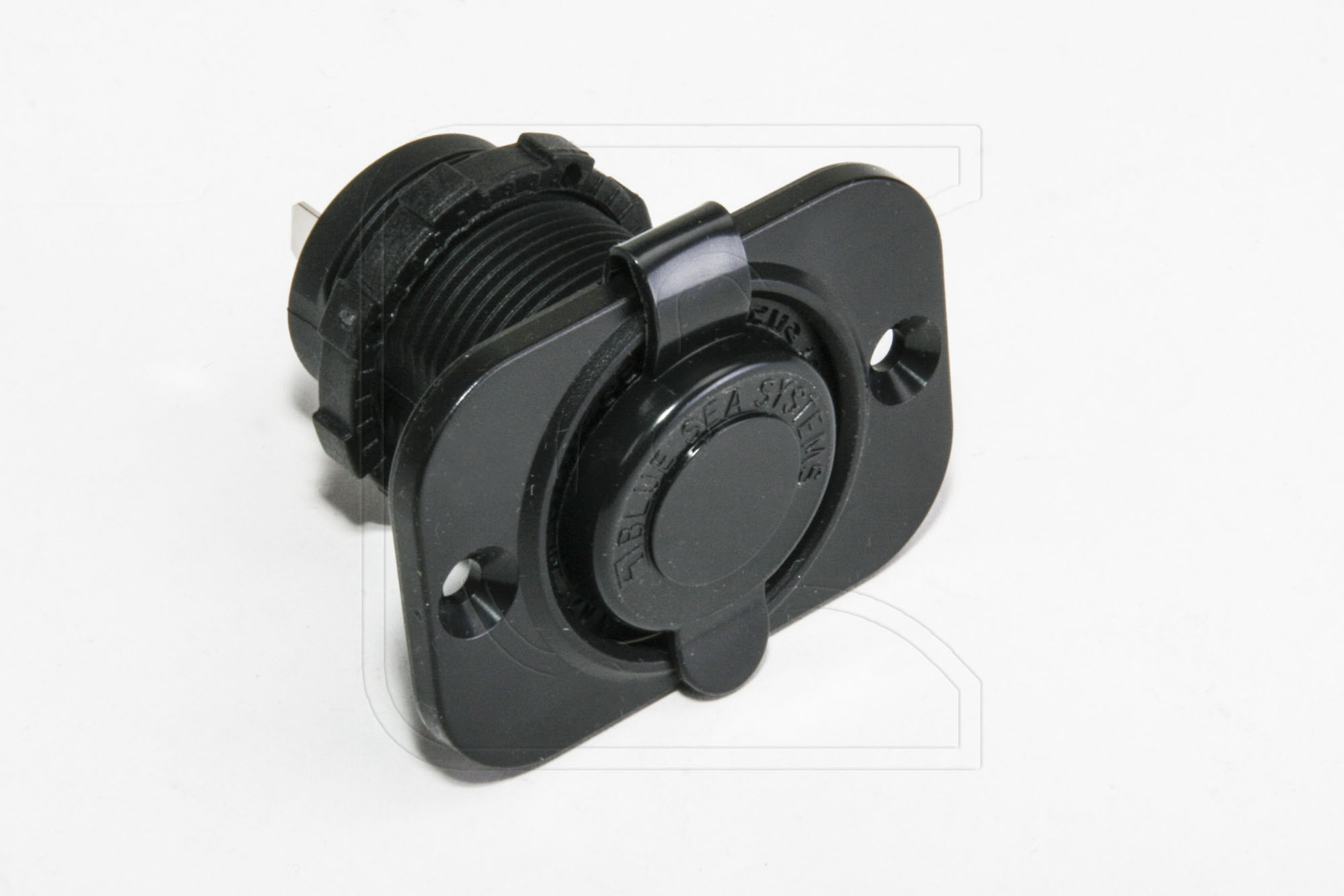 Dual USB flush-mounting socket with cover