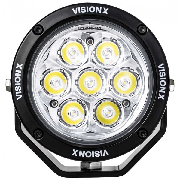 Front view, Vision-X GEN2 Cannon 4.7 inch 49W 7 LED driving lamp