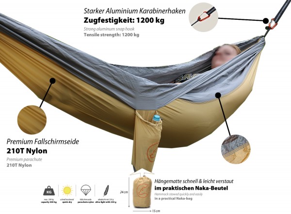 Hammock incl. Hooks and straps