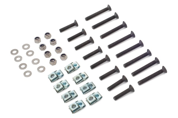 Defender door hinge assembly kit, stainless steel (black) for 2-door