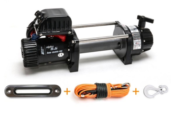 Winch 5.4to AlphaG 12.0 2 speed with gear brake 12 Volt electric winch, with winch cable
